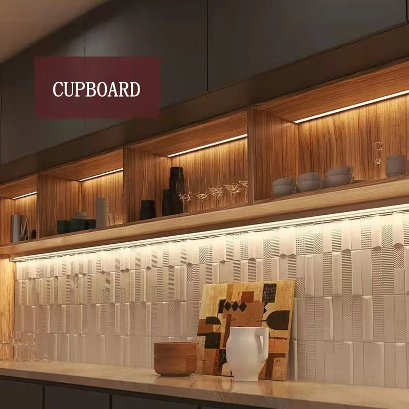 Embedded 12V Wardrobe Light Cabinet Light LED Light Strip Slotted Low Voltage 12V LED Hard Light Strip Showcase Light