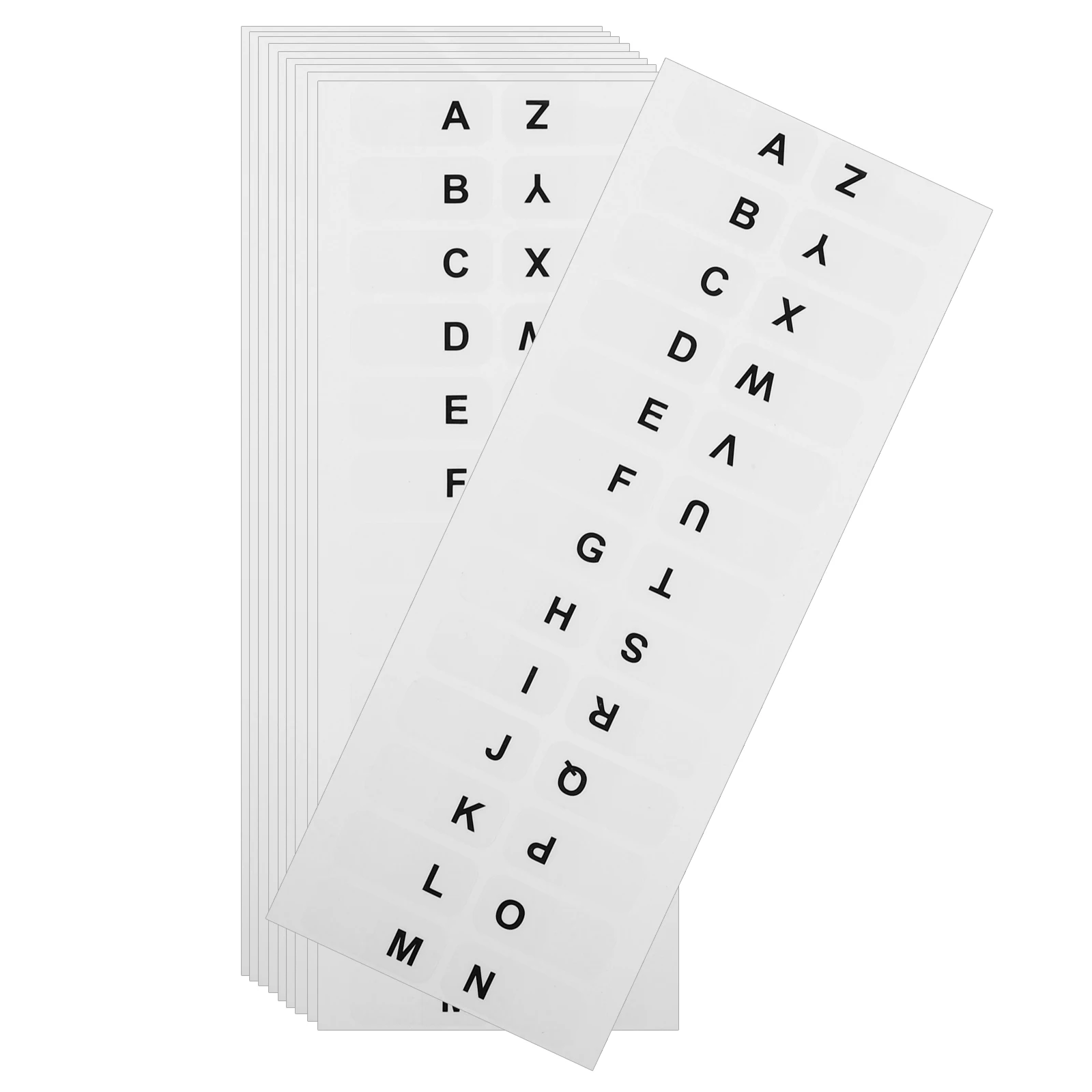 

364 Pieces White Alphabet Index Labels 25x12.5mm Adhesive Letter Stickers for Bookmarks Folders Organizational Tabs Notebook