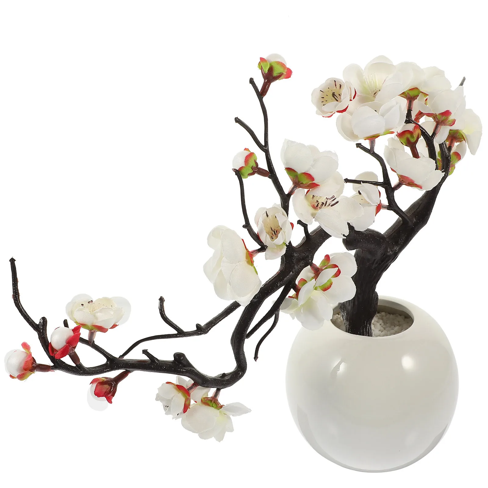 

Simulated Wintersweets Bonsai Potted Plant Decoration Home Office Desktop Faux Flower Artificial Flowers for Home Decor Indoor