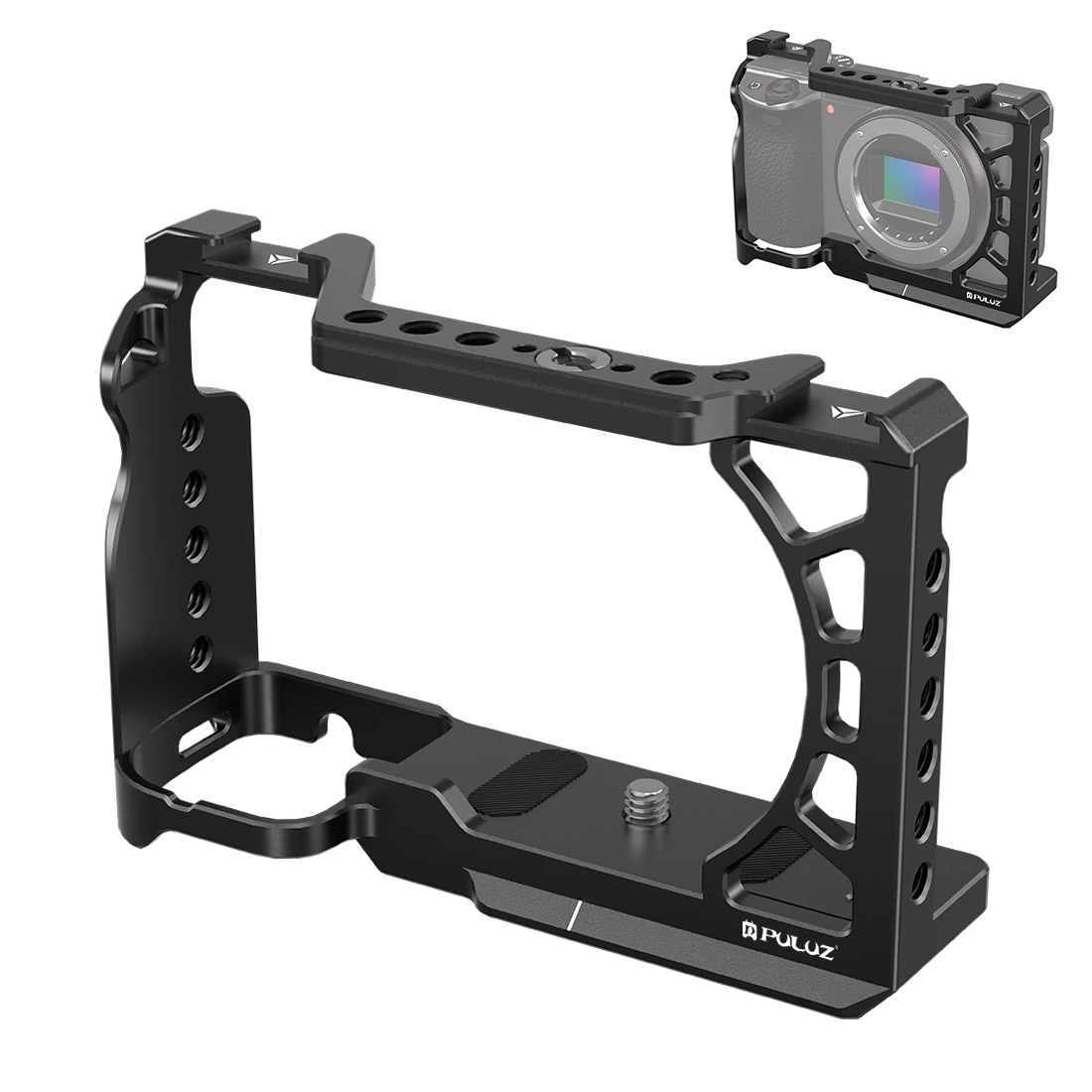 PULUZ Metal Camera Cage Expansion Mount Stabilizer Rig For Sony A6500 / A6400 / A6300 / A6000 Camera Accessories