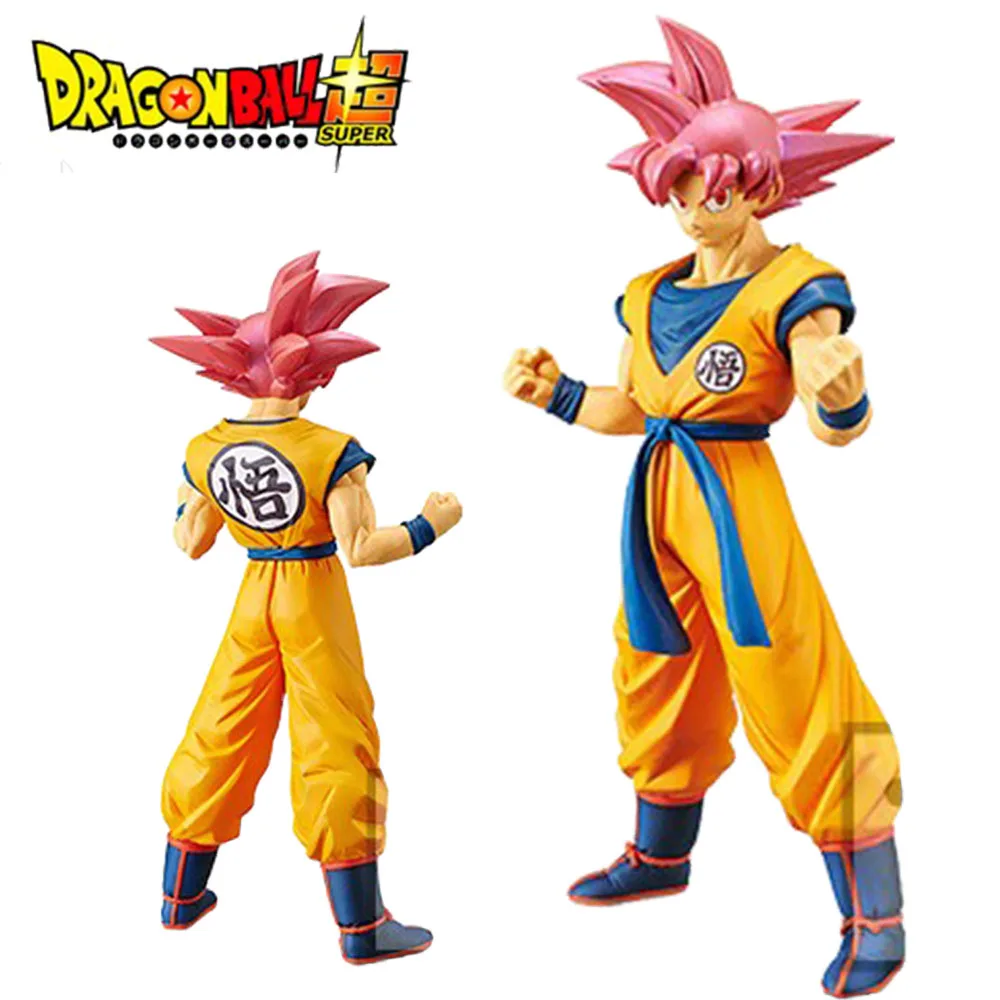 Figura de Son Gokuu de 23CM, Dragon Ball de Anime, Super Super Saiyan, proporción de escritorio, Golf, modelo fresco, juguete, colección de regalo, adornos de PVC