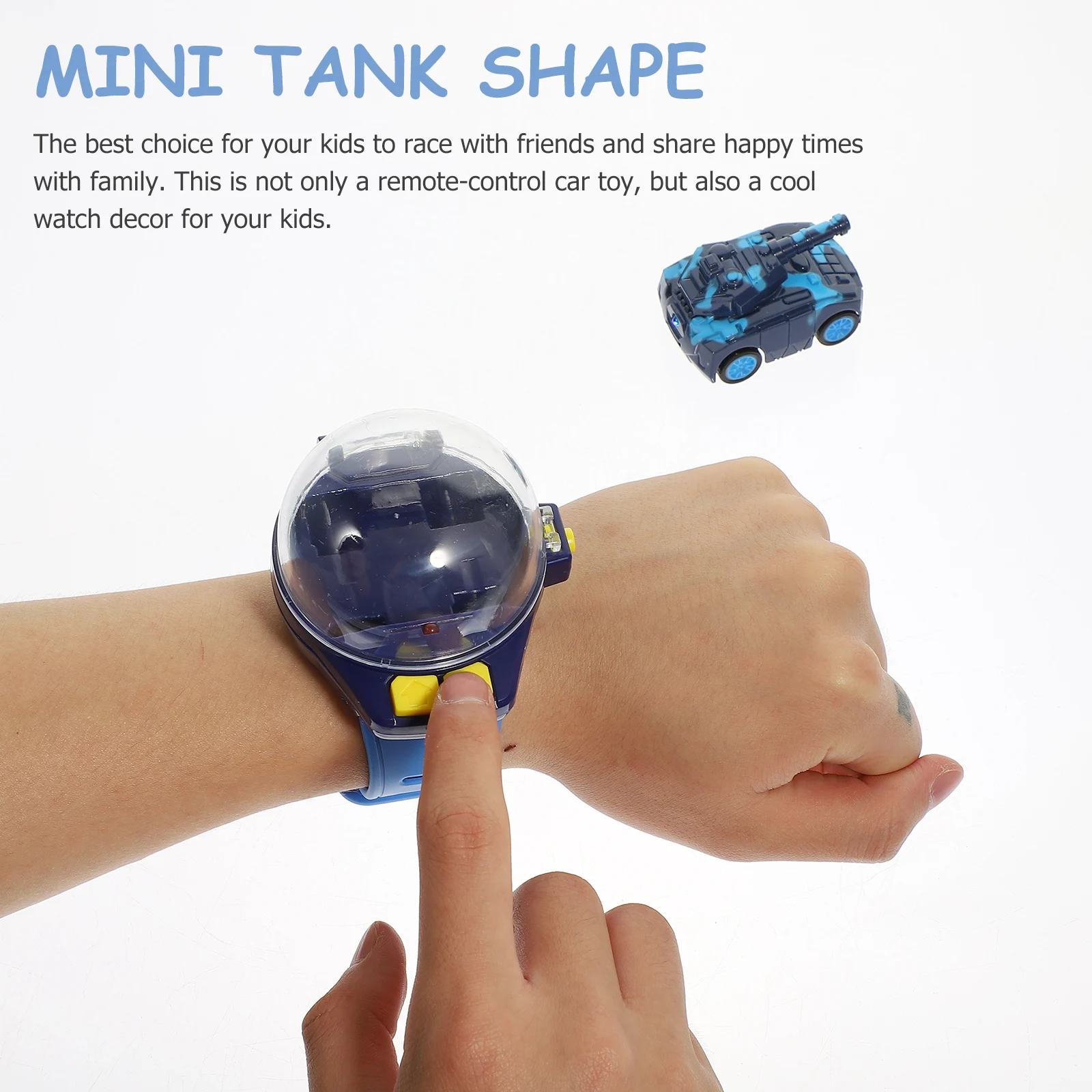 Kinder Geschenke Tank Mini Rennwagen Spielzeug Spielzeug RC Auto Wiederaufladbares Kunststoff Sicheres Spielzeug Ferngesteuertes Fahrzeug