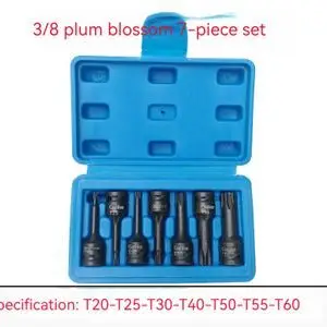 

wrench set Tools 7pcs impact socket bit set 3/8-inch drive chrome-molybdenum steel wrench socket metric Torx bit impact spline