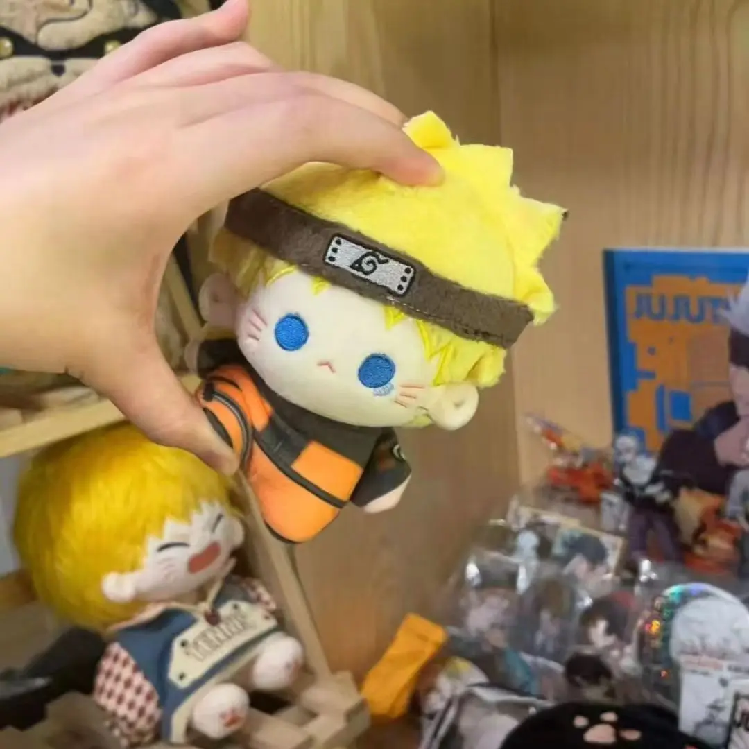 10cm NARUTO animation peripherals Naruto Uzumaki Uchiha Sasuke cotton doll plush toy, gift for friends