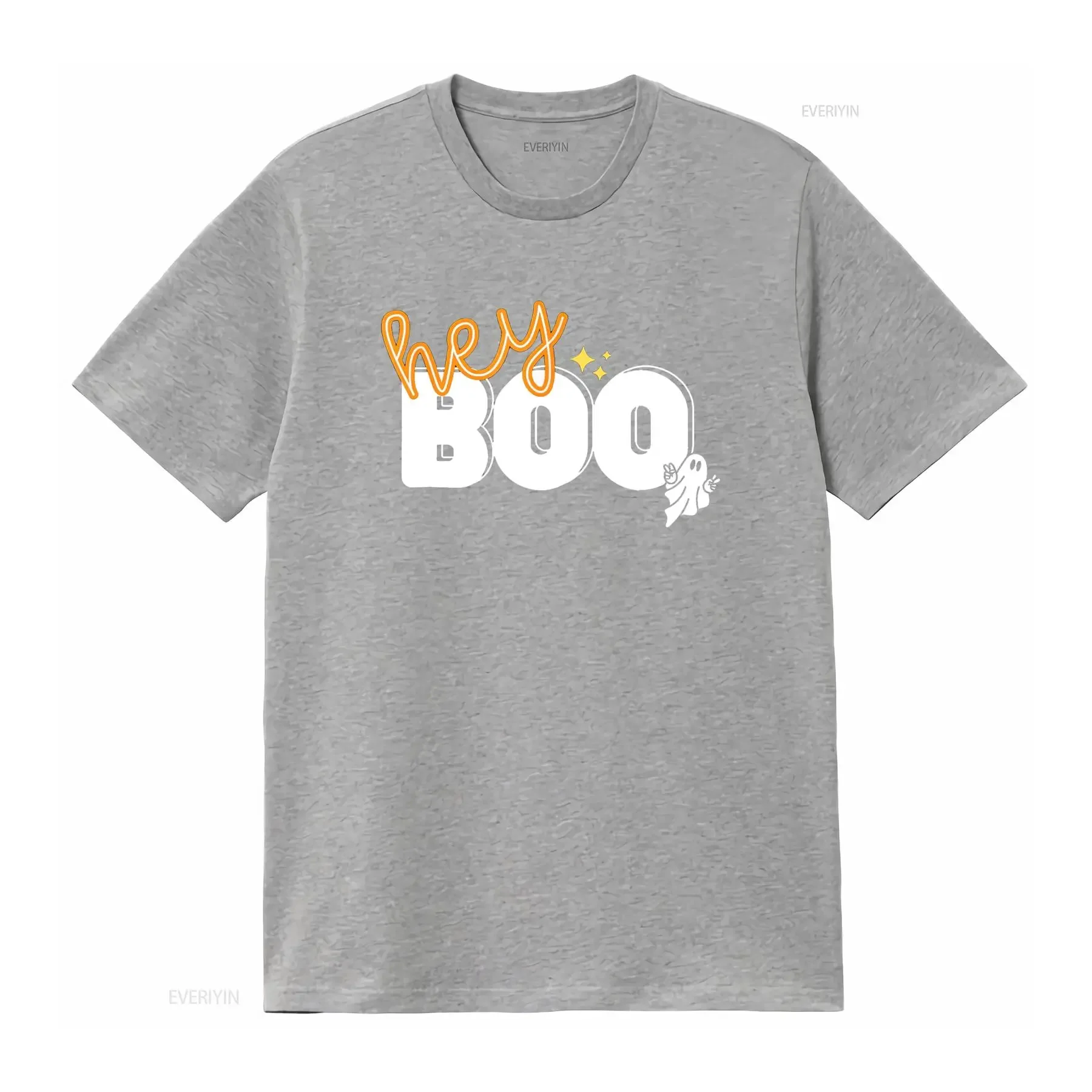 تي شيرت HEY BOO Halloween للنساء على شكل يقطين Teacher طويل ممتع تي شيرت عتيق مغسول أنيق وجيد التهوية ومتعدد الاستخدامات #4