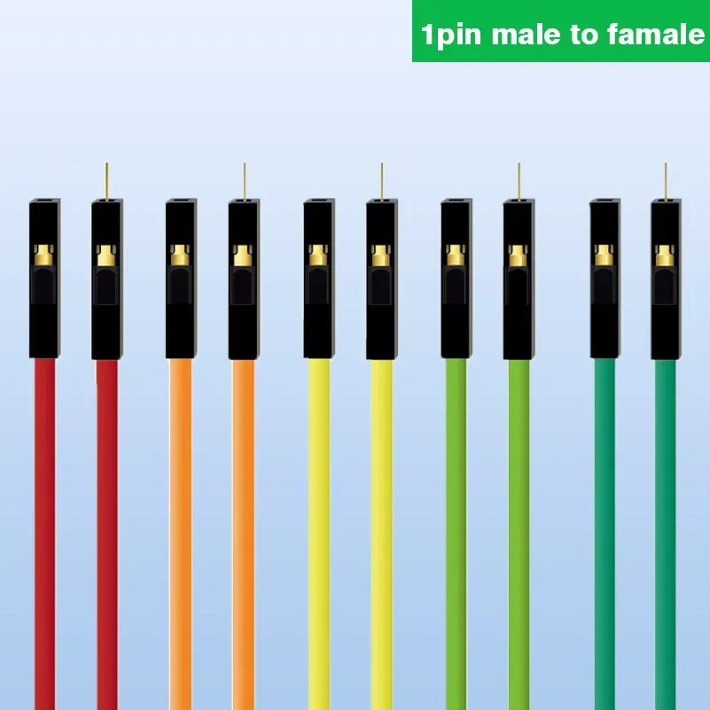 1PIN 10CM 20CM 30CM 40CM 2.54mm 1pin 1p-1p Male To Female Jumper Wire Dupont Cable 26AWG Multi-color Option For Arduino
