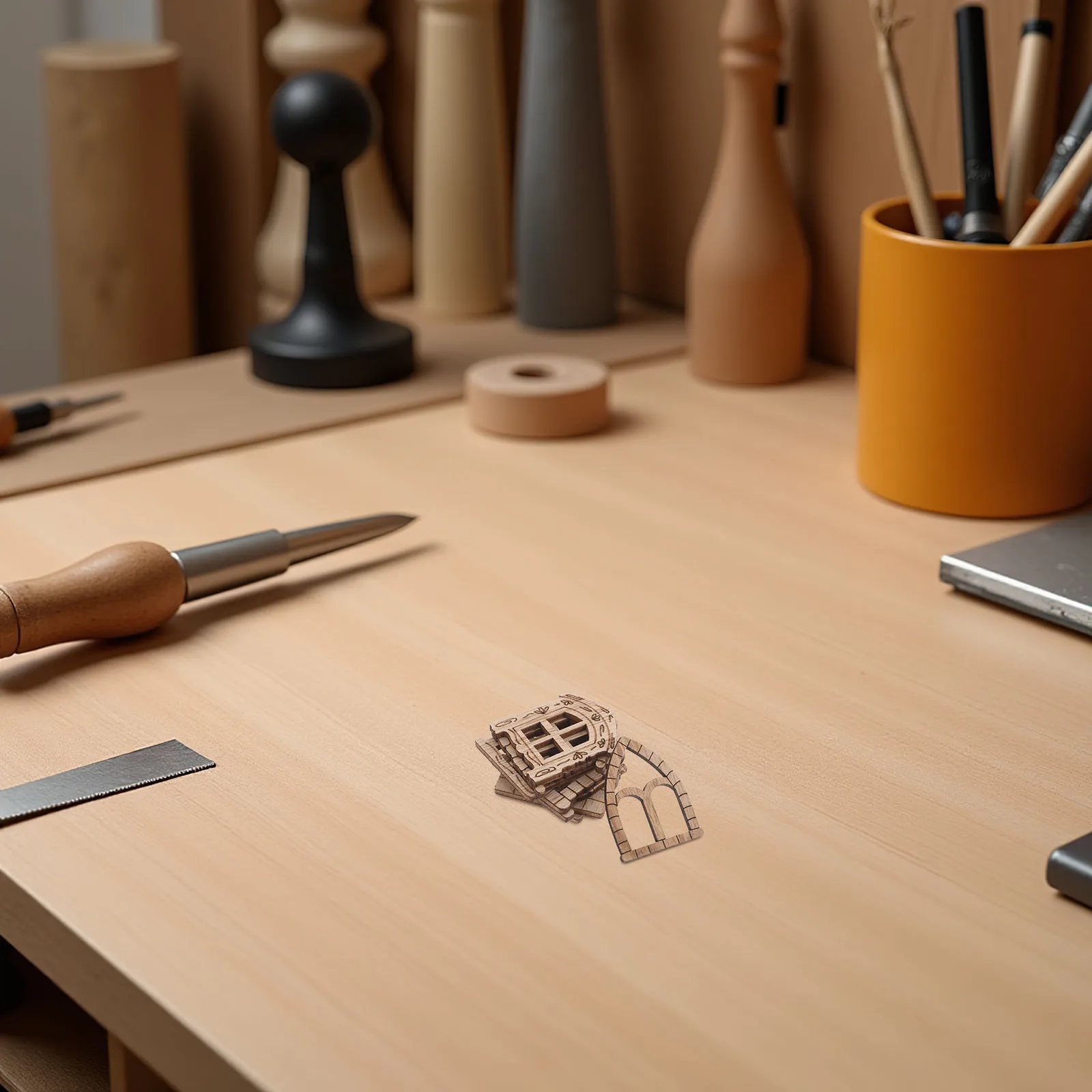 100 pçs mini conjunto de janela de madeira sem pintura porta do jardim de fadas molduras em branco diy artesanato acessórios casa de fadas ornamentos em miniatura