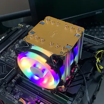 tepelných trubic Chladič CPU 4PIN PWM AM4 RGB Chladicí ventilátor pro Intel LGA 1366 1700 1200 1150 1151 1155 2011 X79 X99 AMD AM3 AM5 10 nejlepší prodej Ventilátor procesoru LGA 1150 - №3