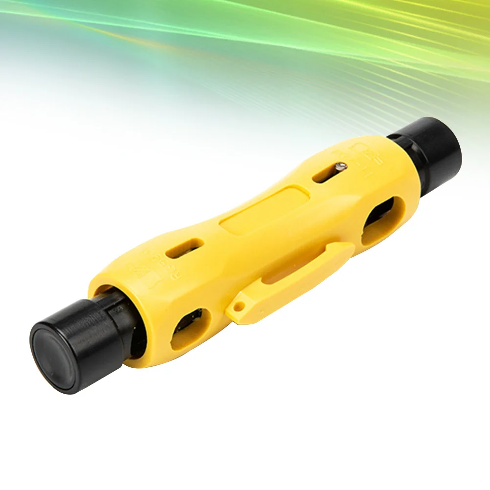 

Wire Stripper High-Frequency Heat Treated Blades for Clean Cuts on Thick Speaker Wires Yellow Network Pliers Device