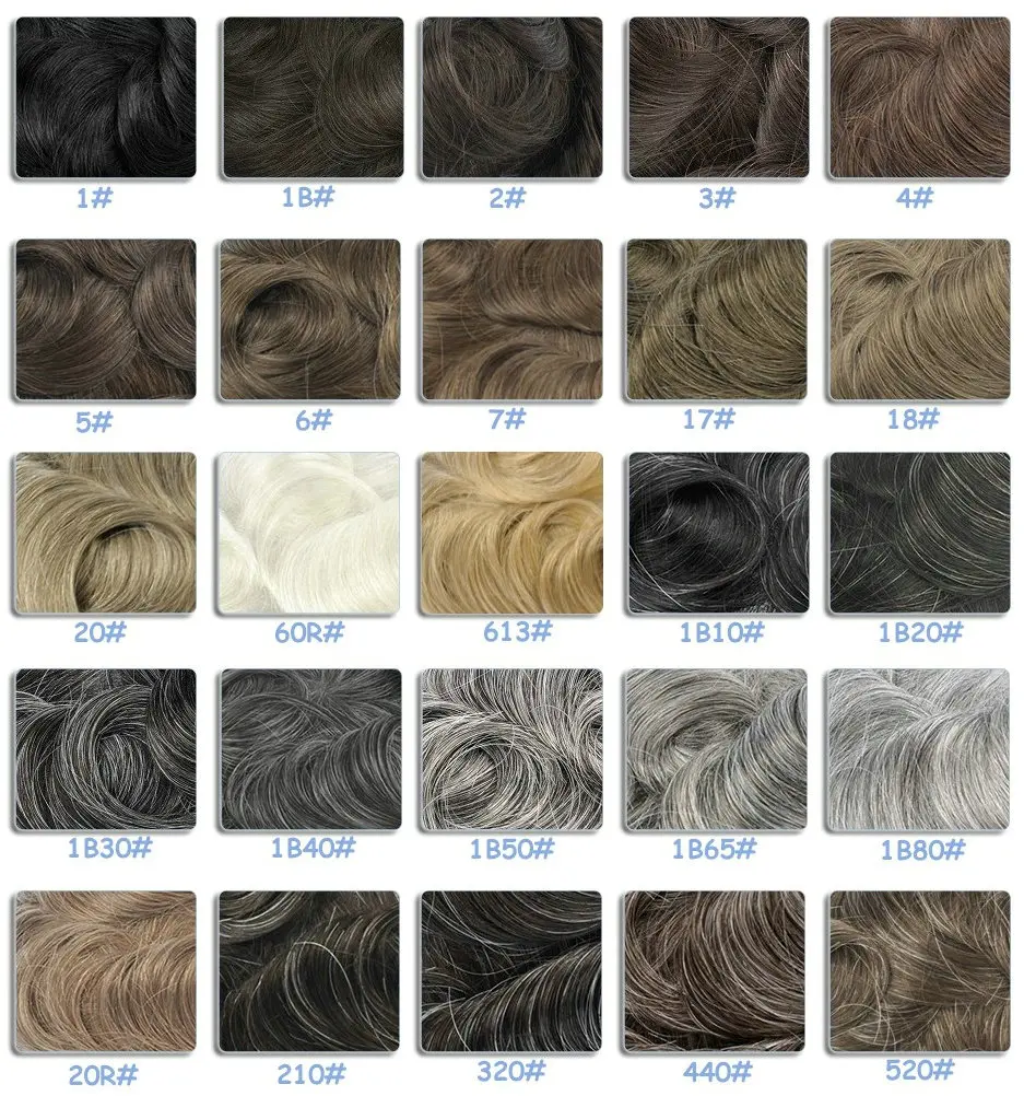 Hstonir-Couverture de perruque en PU, tête complète, cheveux humains, aspect naturel, cheveux noirs pour chauve, pas de brillance, postiche facile à porter, G003