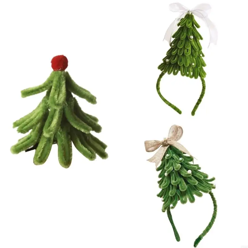 39BB Pine Tree Hairband Festival Props Family Gather Adech Admear Decoration