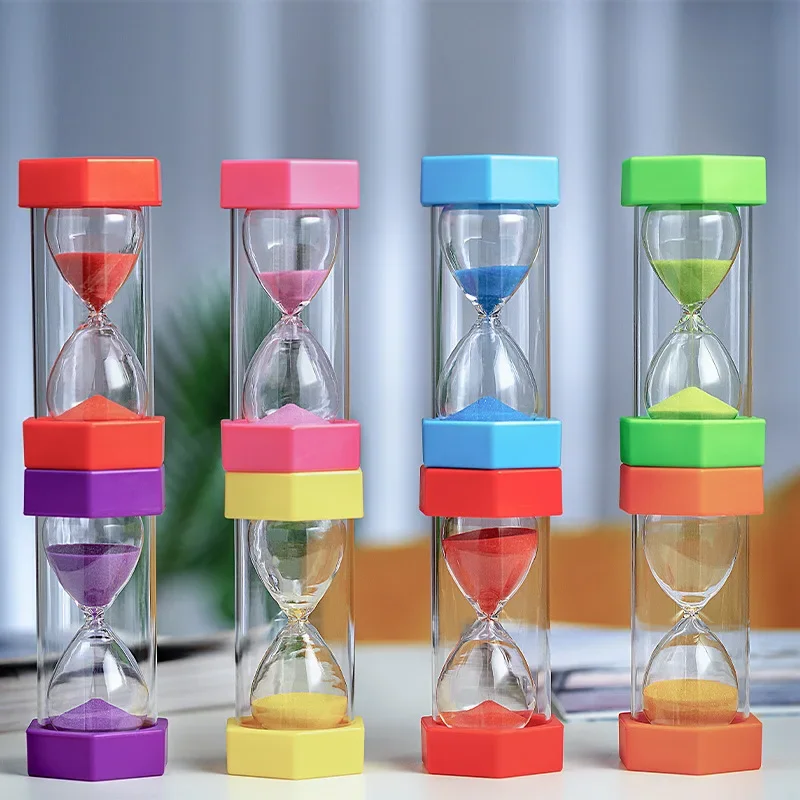 5-60 Minutes Hexagon Fall-Proof Hourglass Sand Clock Kitchen Timer Children Learn Sandglass New Craft Ornaments Birthday Present