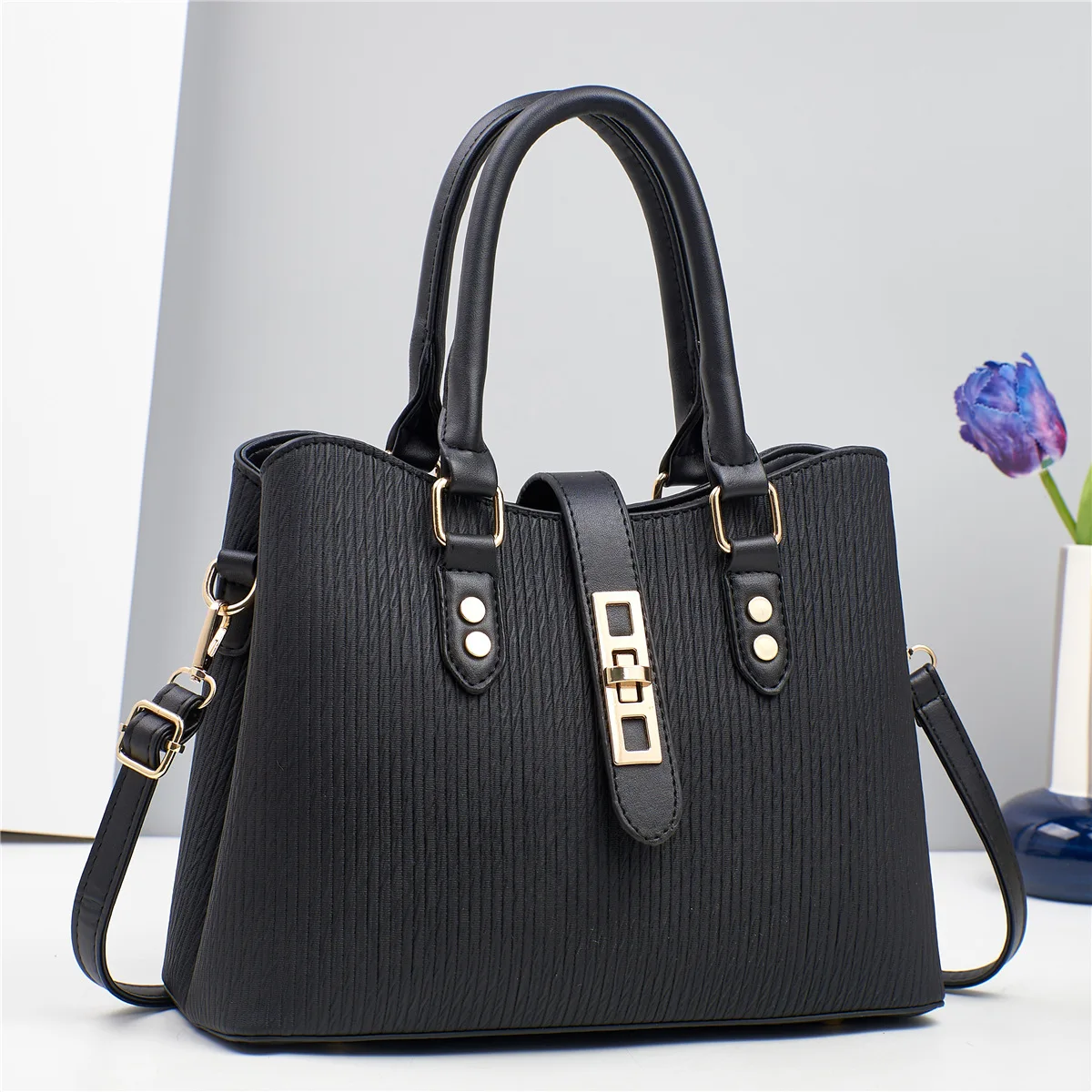 

Classic Women's Bag PU Leather Top-handle Bags Female Tote Handbags, Large Capacity Crossbody Shoulder Bags Messenger