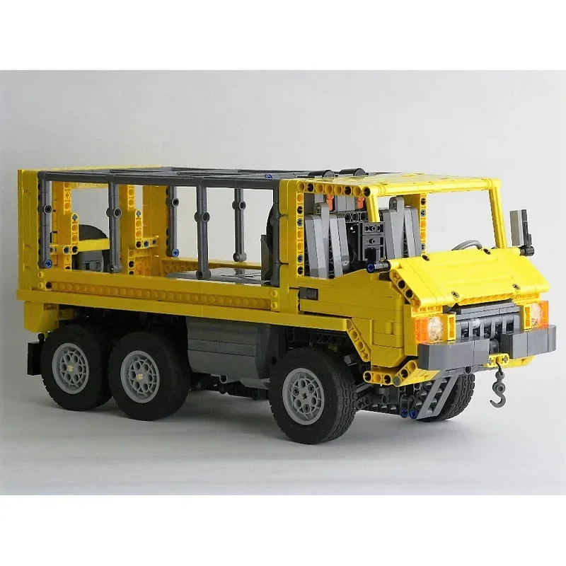 MOC-55741Classic Cargo6x6, camión de transporte totalmente controlado por control remoto, modelo de bloques de construcción, 1764 piezas, juguete para regalo de cumpleaños para niños