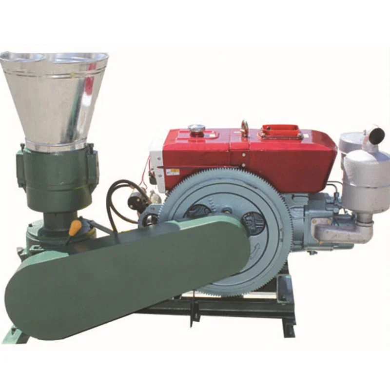 KL230A 유기 비료 펠렛 기계 디젤 엔진 전원 펠렛 기계 바이오매스 연료 펠렛 기계 300-400KG/H