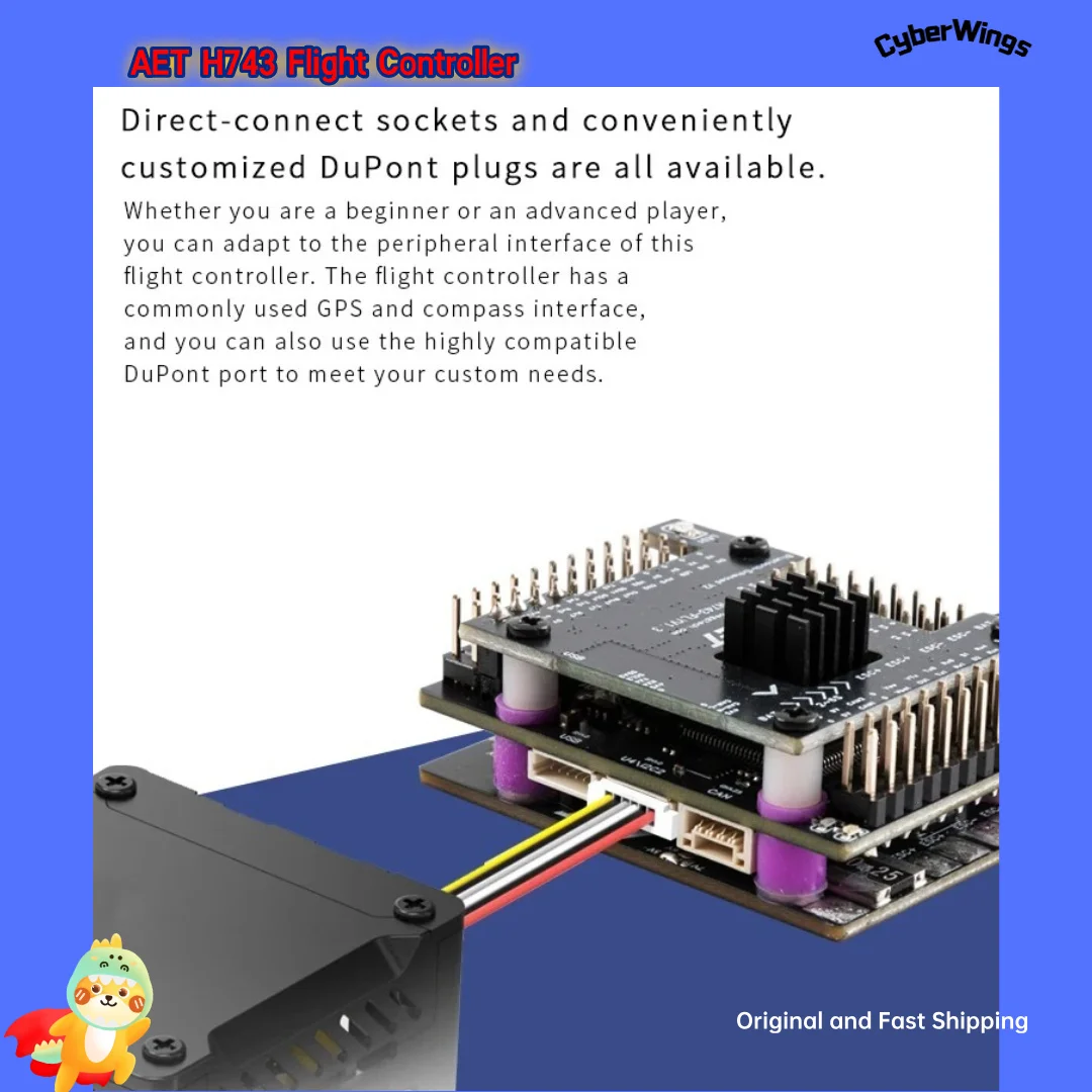 

Контроллер полета AET H743 H743-Basic FC Поддержка ArduPilot INAV PX4 RC FPV с фиксированным крылом DIY Запчасти