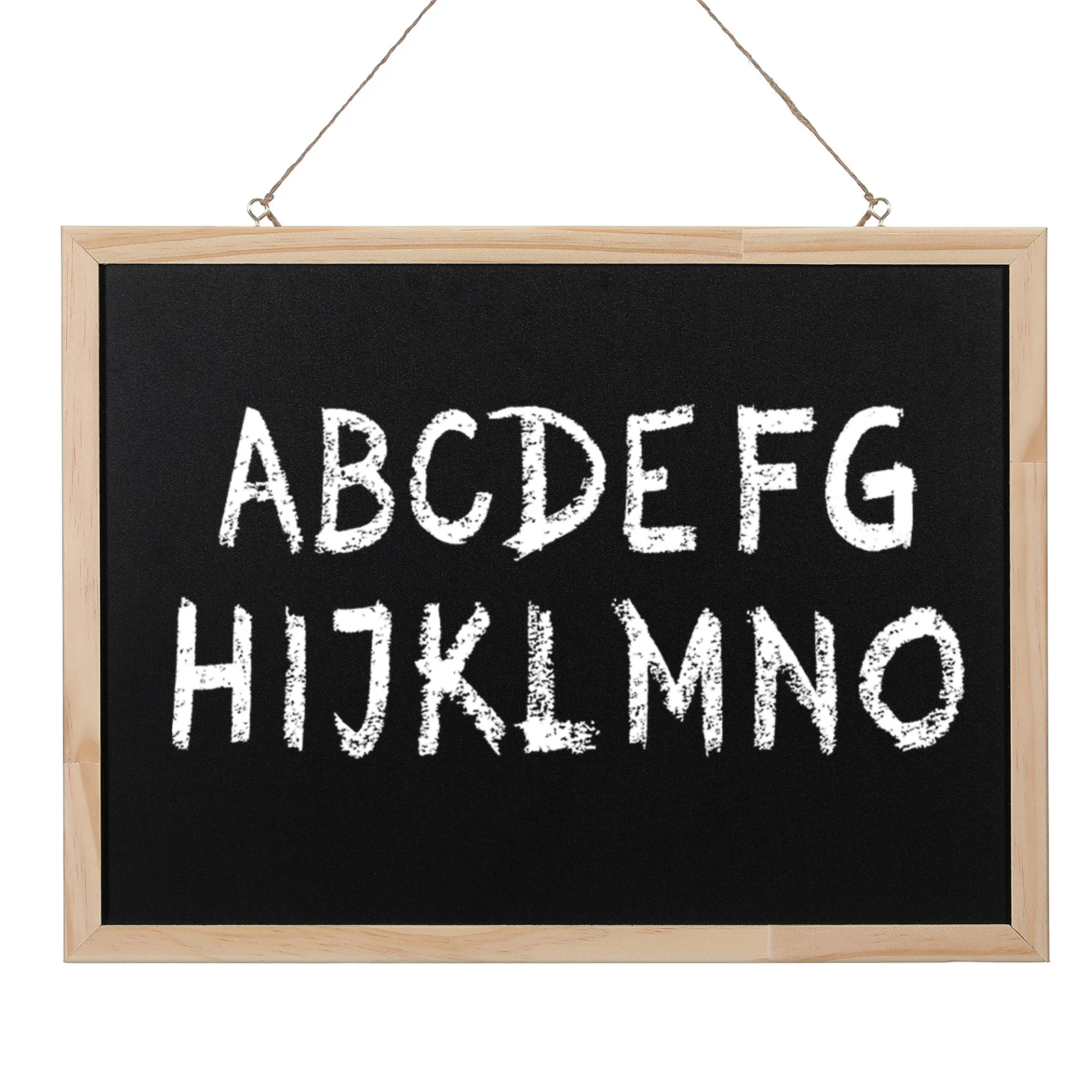 Wooden Hanging Chalkboard Sign Single Sided Erasable Message Board Rustic Style for Wedding Kitchen Wall Decoration