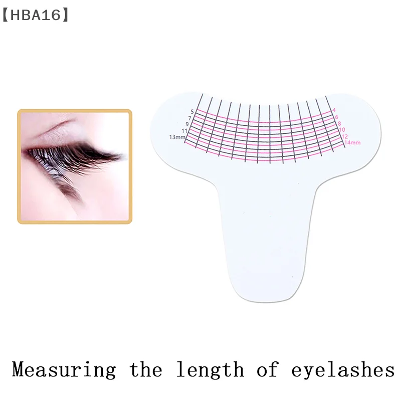 〔HBA16〕10 Pcs Eyelash Length Measuring Ruler Portable Eyebrow Soft Plastic Ruler Makeup Tool Eyelash Extension Growth Accessor