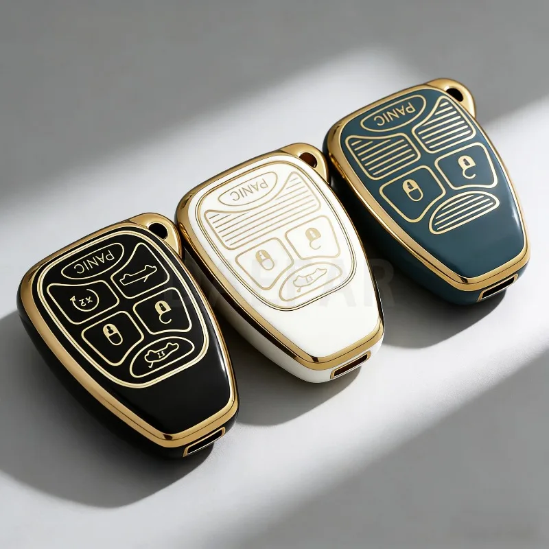 

For Dodge Durango Chrysler 300 Aspen Grand Voyager PT Cruiser for Jeep JK Commander Wrangler TPU Car Key Fob Case Shell Housing