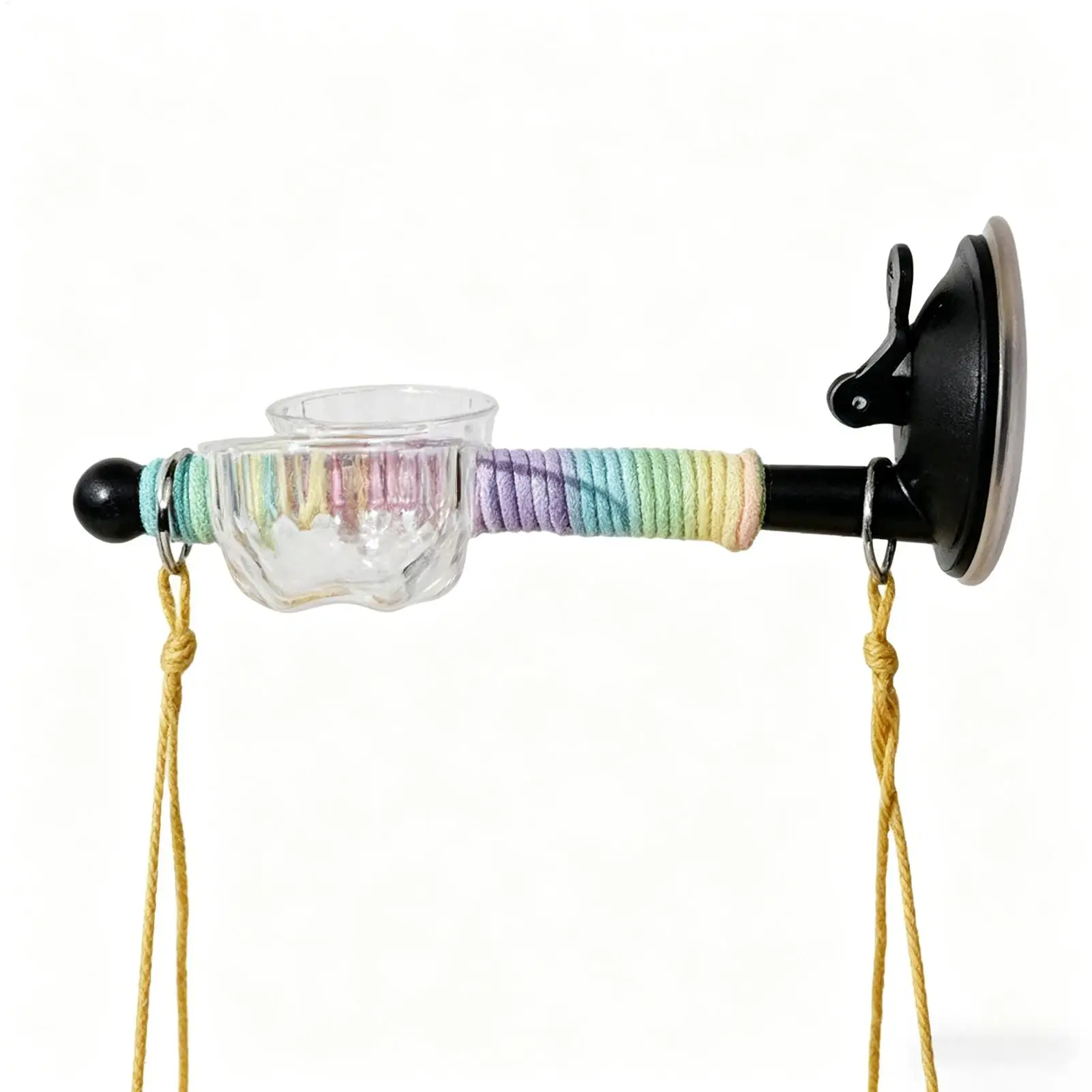 Colorful Bird Swing Hammock Suction Cup Interactive Durable Parrot Standing Bar Chain with Chain Bird Cage Toy Cockatiel - view 4