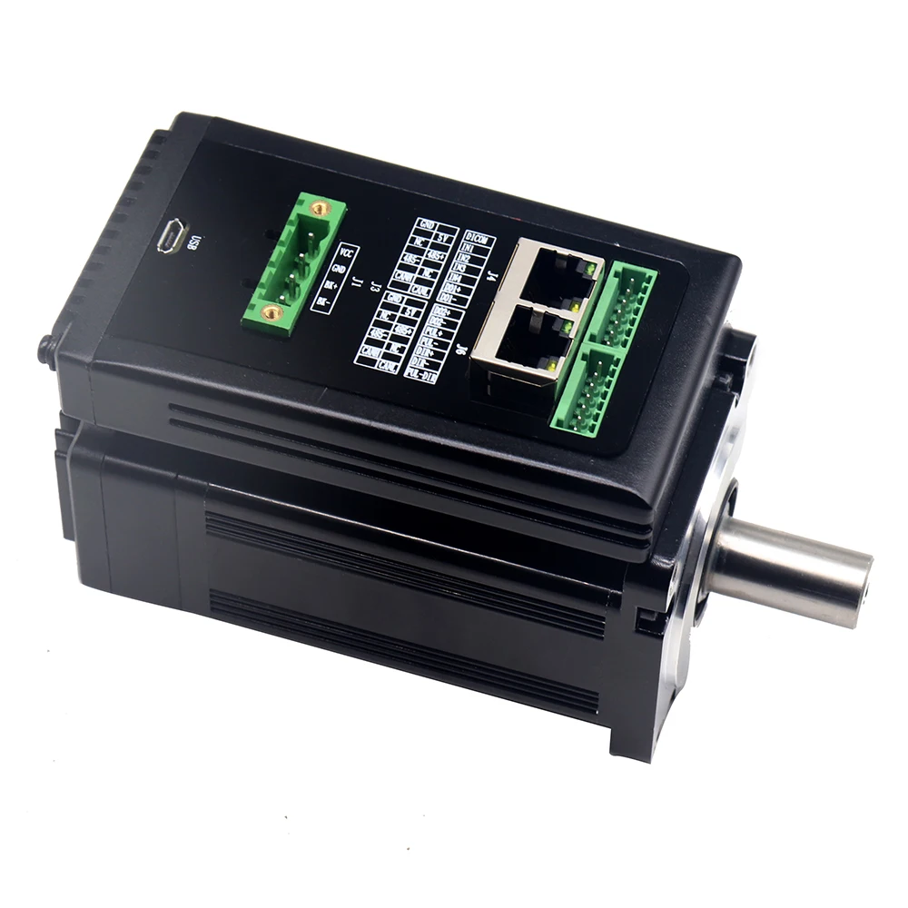 

Small Size DC 48V 200W Servo Motor Integrated Servo Driver Support RS485 CANopen Communication