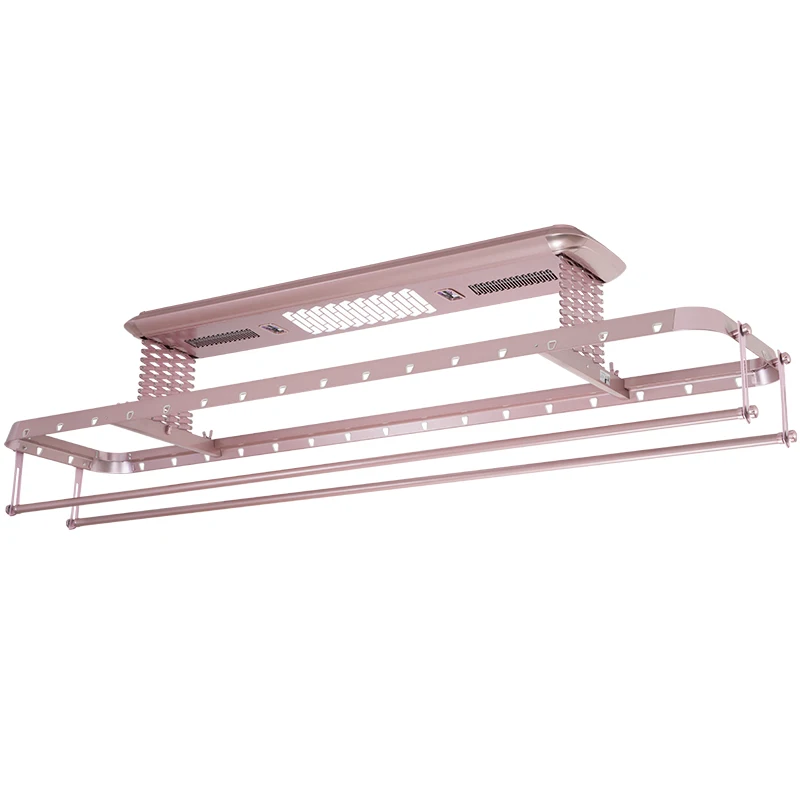 Minimalist Design Ceiling Cloth Dryer White Clothes Drying Rack with Lighting