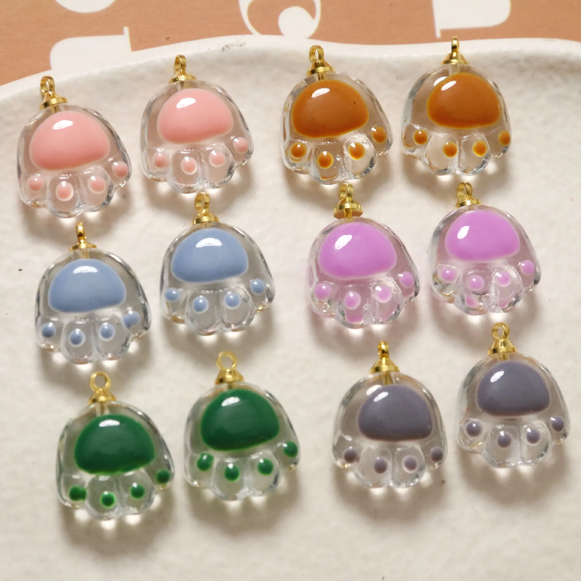 Cute Cat Claw Resin Charms par - Jewelry Making Paris avaliação e preço
