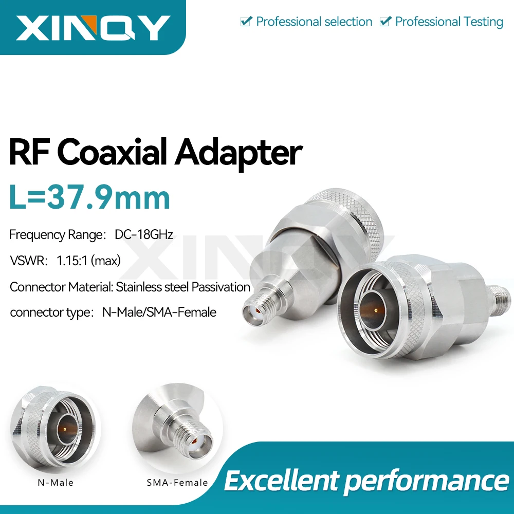 adaptador-de-precision-xinqy-n-sma-acero-inoxidable-18-ghz-n-macho-a-sma-hembra-jk