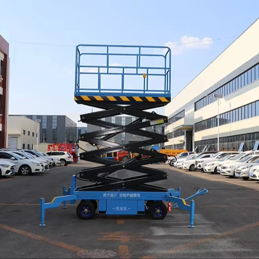 2025 New 4-10m Mobile Hydraulic Battery Powered Scissor Lift Table Electric Lift Platform