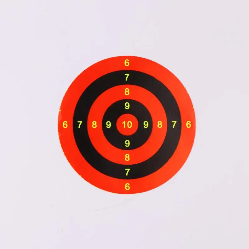 

100Pcs/roll Target Papers 76mm Sputtering Ink Target Label Fluorescent Color Splashing Target Paper