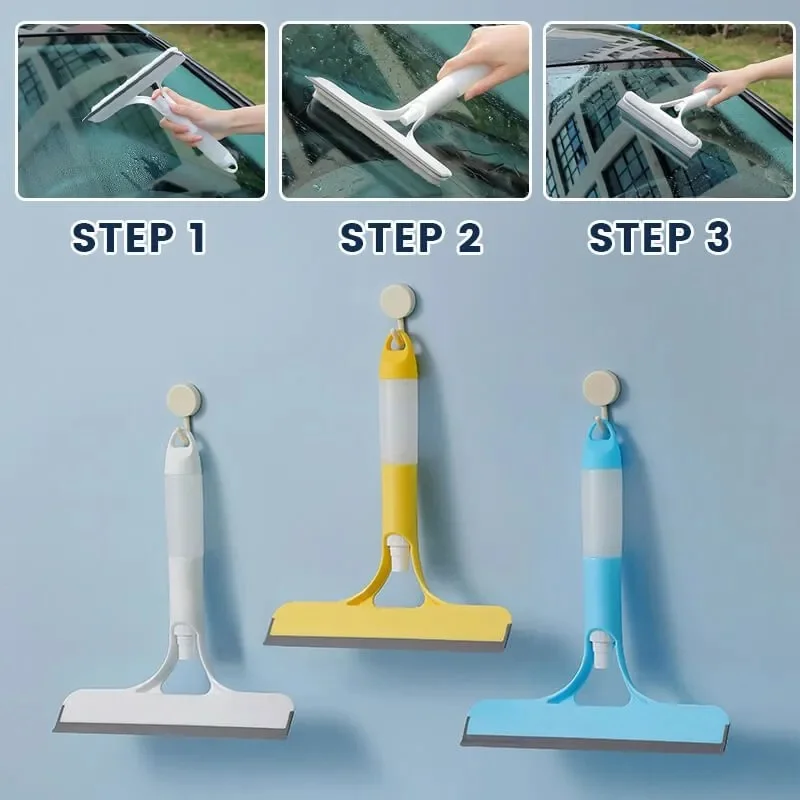 3-IN-1 Multifunctional Car Window Glass  Cleaning Brush Squeegee Spray Sponge Brush Brush Home Window Glass Washing Brushes Tool