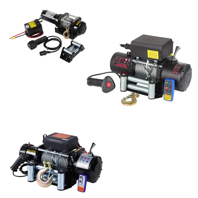 1 Ton - 8 Ton Portable Vehicle-mounted Electric Winch Quick Fix Bracket Modified Offroad Adventure Recovery Electric Winch