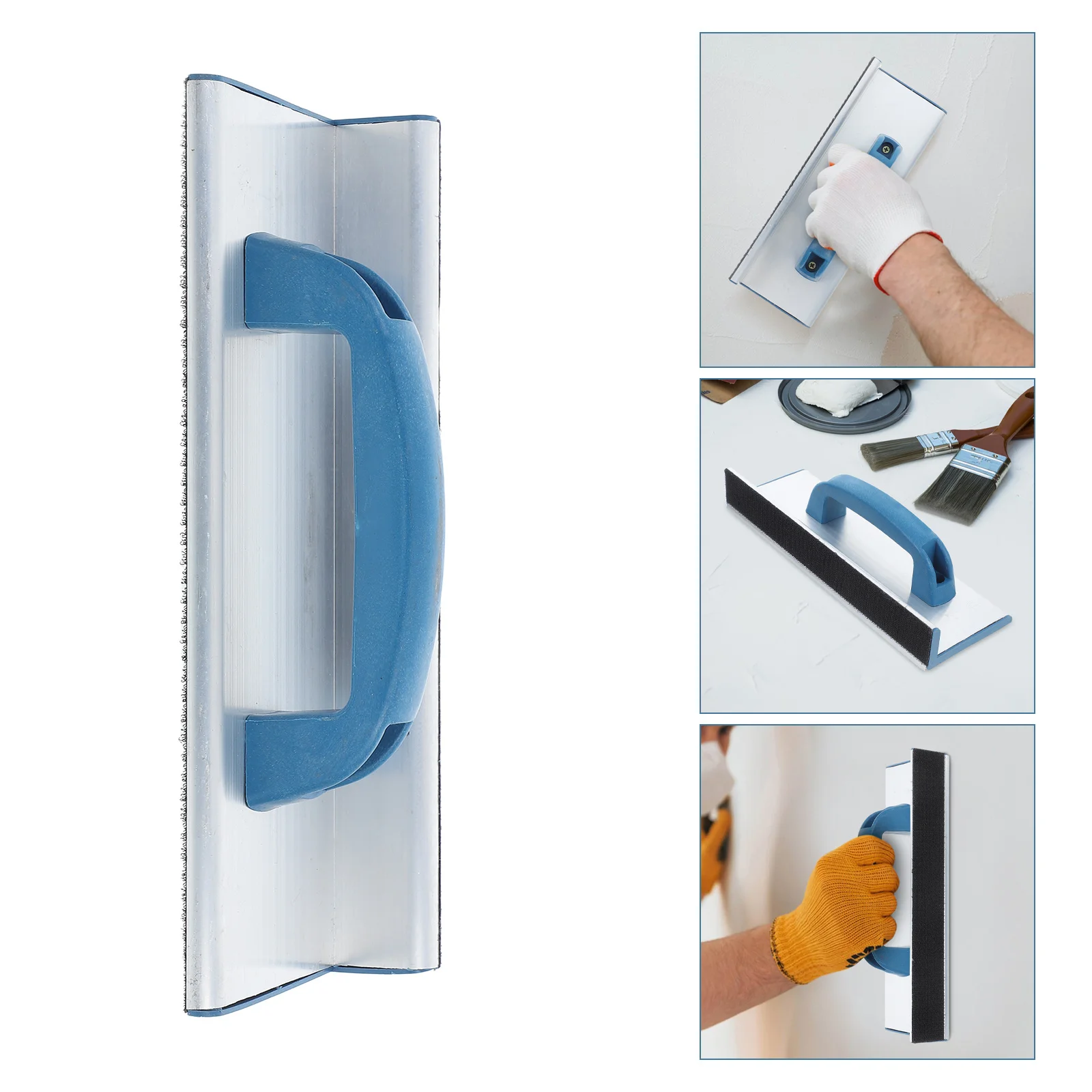 

2Pcs Corner Sandpaper Holder Hand Grip Lightweight Aluminum Alloy Sanding Block for Wall Drywall Wood Metal Polishing Tool