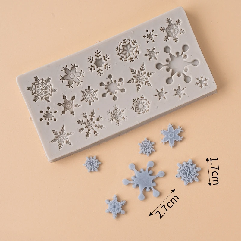 Aomily Snow Flake Shaped 3D Silicon Chocolate Jelly Candy Cake Bakeware Mold DIY Pastry Bar Ice Block Soap Mould Baking Tools