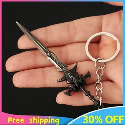 9cm World of Warcraft Frostmourne Weapon Keychains Alloy Swords Karambit  Model Peripheral Butterfly Knife Melee Gift Toys Game