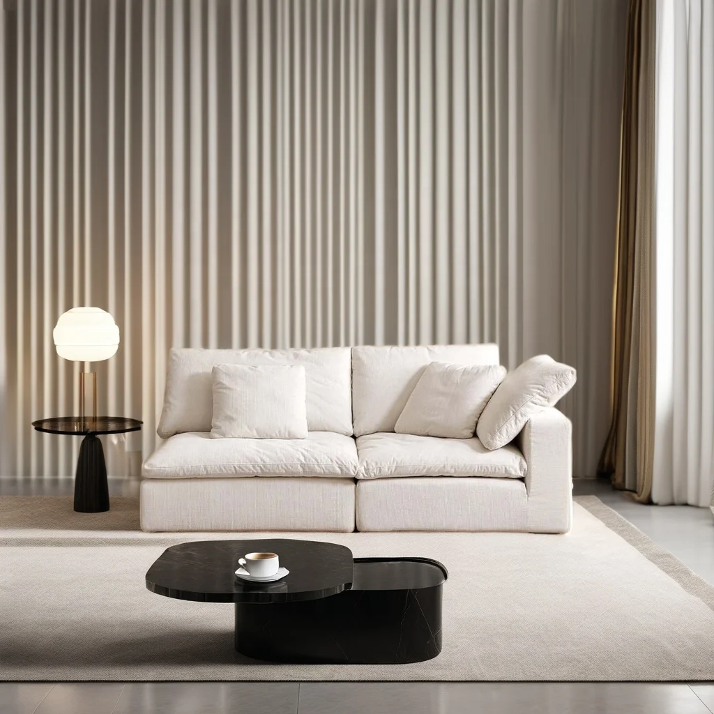 Nordic Light Luxury Hot Sale Removable Cover 2 Seat Sofa Goose Down Luxury Living Room Modular Sofa Living Room Furniture