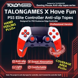 TALONGAMES Gaming Handle Anti Slip Sticker For Playstation 5 DualSense Edge Controller All Inclusive Absorbing Sweat Anti Slip