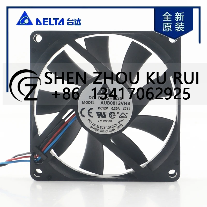 

Delta 5 В 24 В 48 В постоянного тока 12 В 0,30 А AC EC 8 см 8015 80X80X15 мм 8 см бесшумный источник питания с большим объемом воздуха шасси AUB0812VHB охлаждающий вентилятор