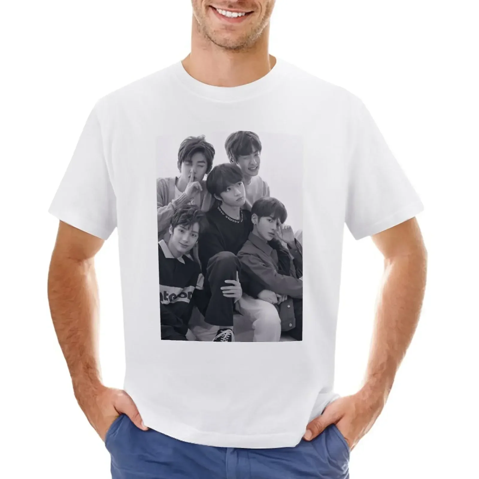 

New fashion heavyweight vintage Summer TXT T-Shirt vintage Aesthetic clothing plus size tops cute tops mens vintage t shirts