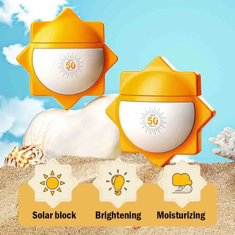 Spf 50+ Sonnenschutz-Bleaching-Cremes für Gesicht, Körper, Hals, Sonnencreme, Solar-Blocker, feuchtigkeitsspendender Gesichts-Sonnenschutz, Sonnenschutz