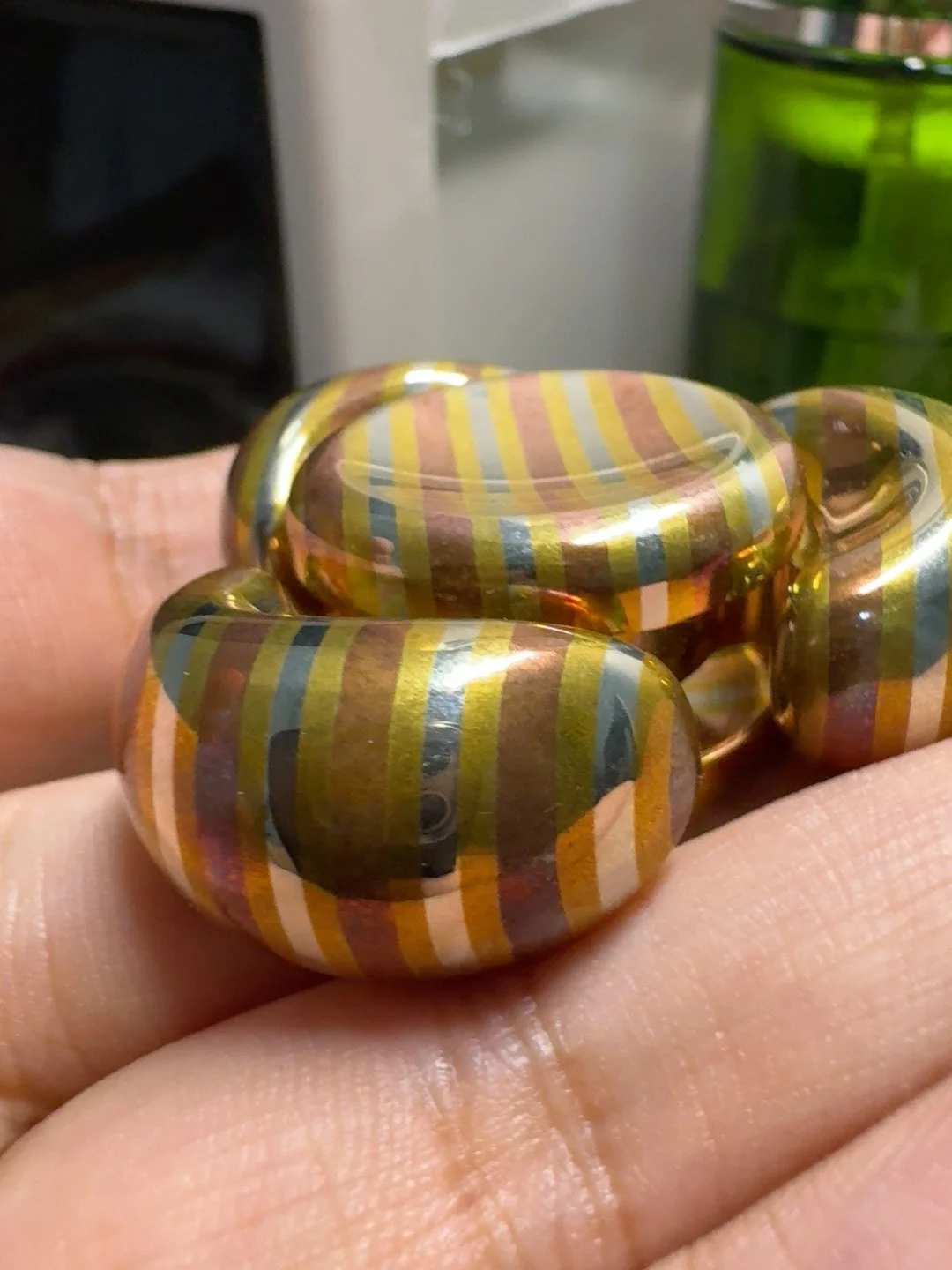 Used YHedc Copper Horse Three Egg Gyro