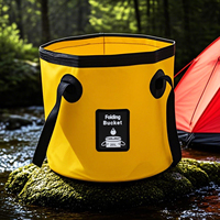 1PC Outdoor Folding Bucket, Folding Fishing, Car Washing, Foot Soaking, Convenient Camping Bucket
