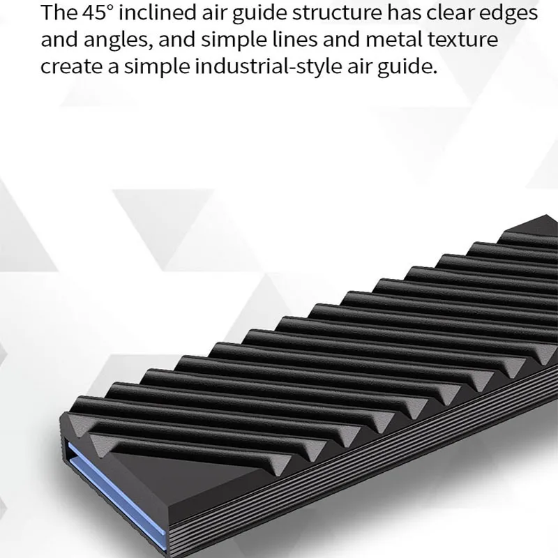 مبدد حرارة M.2 SSD، 2280 NVME NGFF SSD مشعاع تبريد كامل من الألومنيوم مع وسادة سيليكون حرارية للوحة الأم / PS5