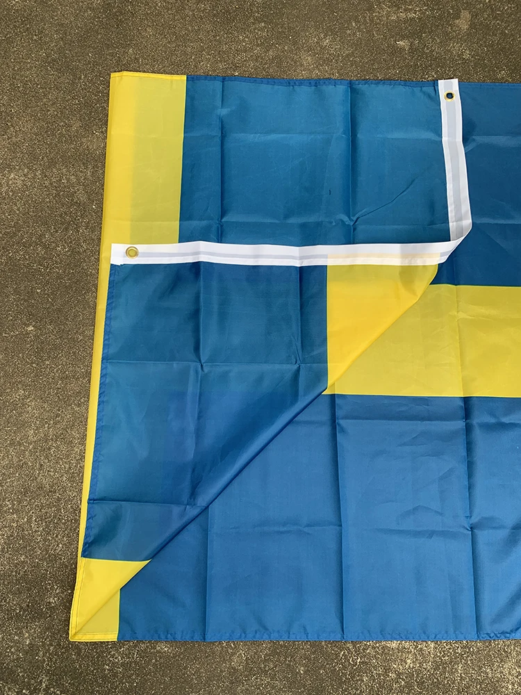 3x5 ft  Swedish Flag 90X150cm   High Quality Polyester Hanging sweden Flag Indoor Outdoor Home decoration