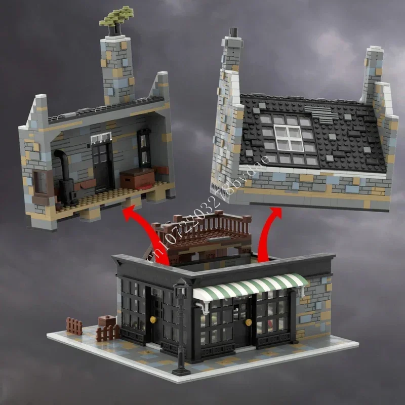 1975PCS Modular Pie Shop Modular MOC Creative street view Model Custom Puzzles Architecture DIY Education Assembly Model Gifts