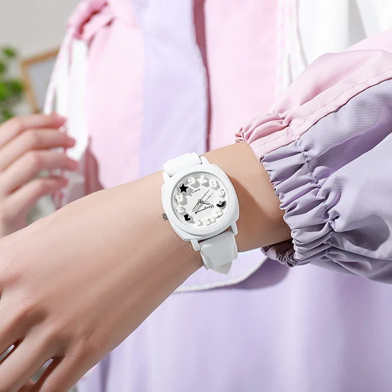 

Модные женские кварцевые часы с 3D арабским циферблатом ярких цветов, силиконовый ремешок, квадратные часы, женские наручные часы, роскошные часы, подарок, Reloj Mujer