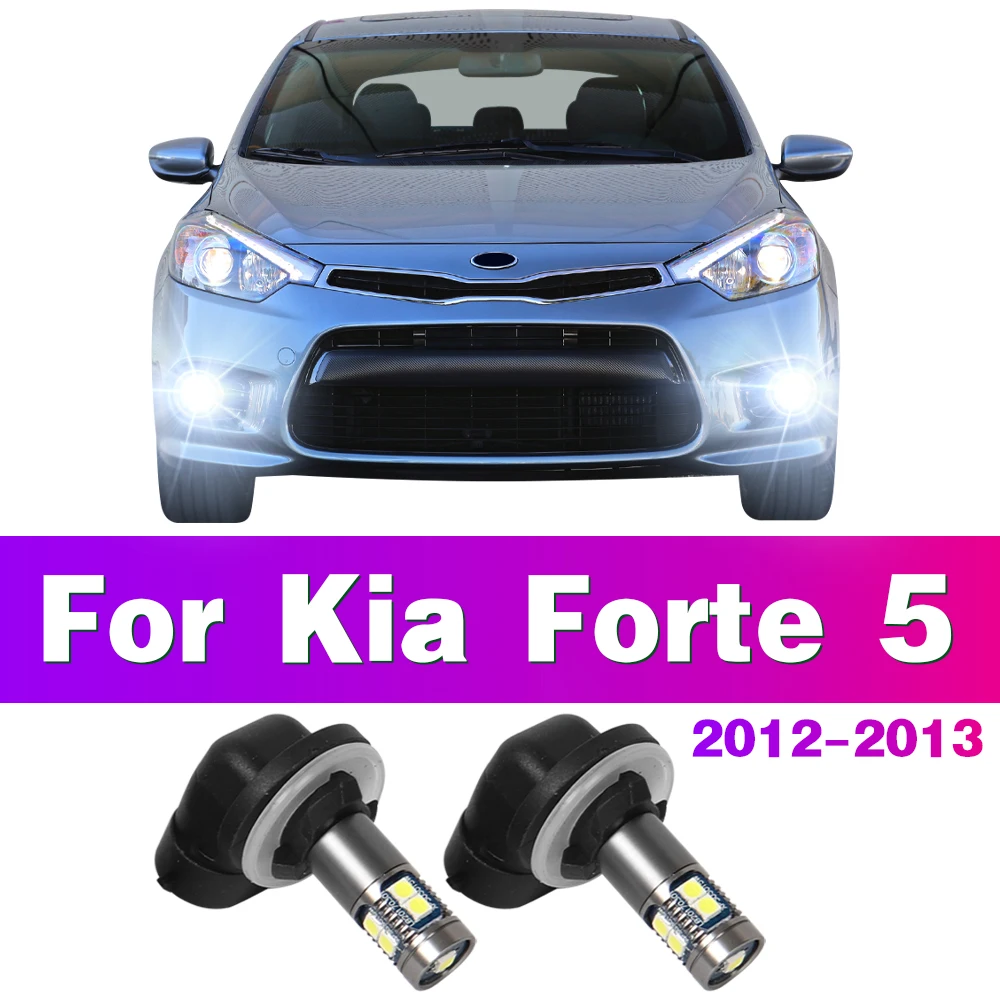 

2X 881 886 889 H28 888 894 896 898 White LED Fog Light Bulbs Car Front Lamp Accessories For KIA Forte 5 Forte5 2012 2013