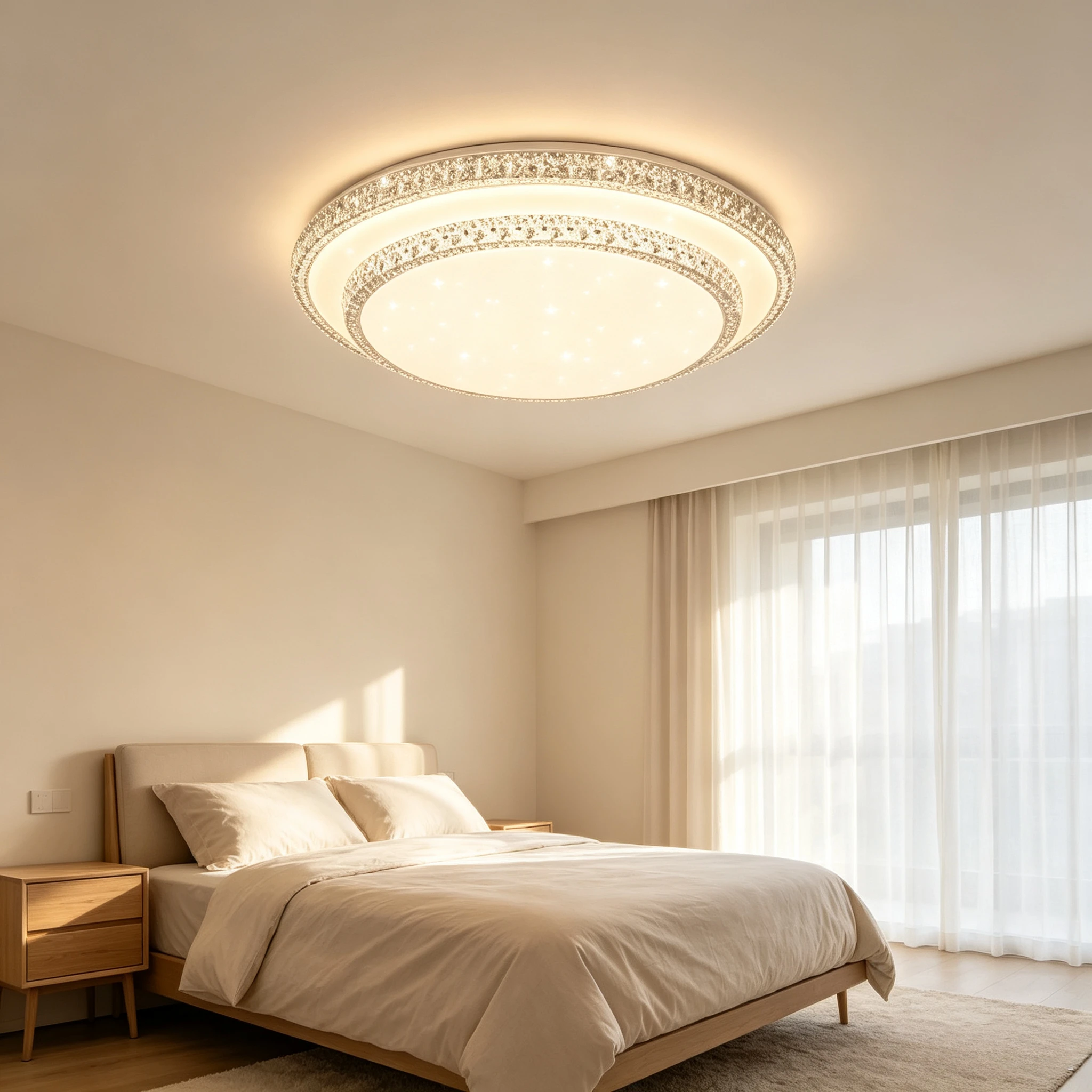 Ultra Thin Rectangular Living Room Light Modern Minimalist LED Ceiling Light Bedroom Dining Room Acrylic Diamond Atmosphere Lamp
