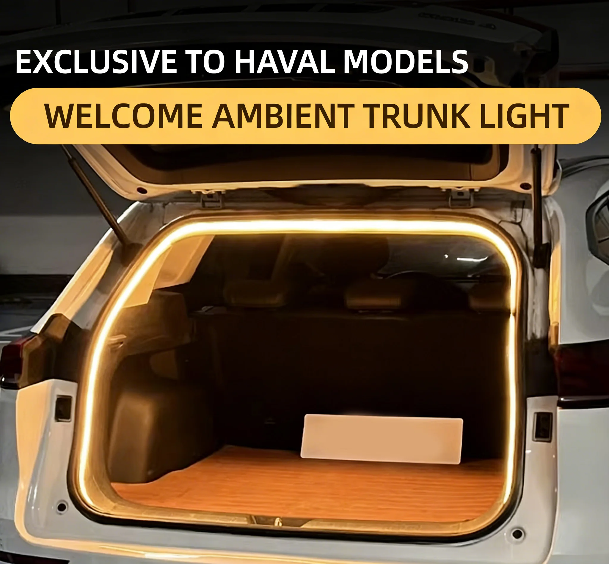

For Haval H6 F7 Jolion Dargo Big Dog etc. Rear Trunk LED Light Bar White Warm White Car Trunk Modified Atmosphere Lamp Lighting
