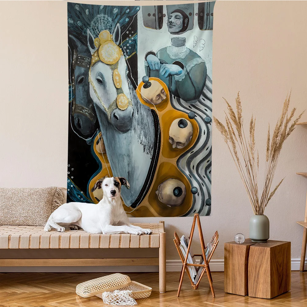 

Alessandro Giorgi Art Cartoon Tapestry Wall Hanging Decoration Household Home Decor